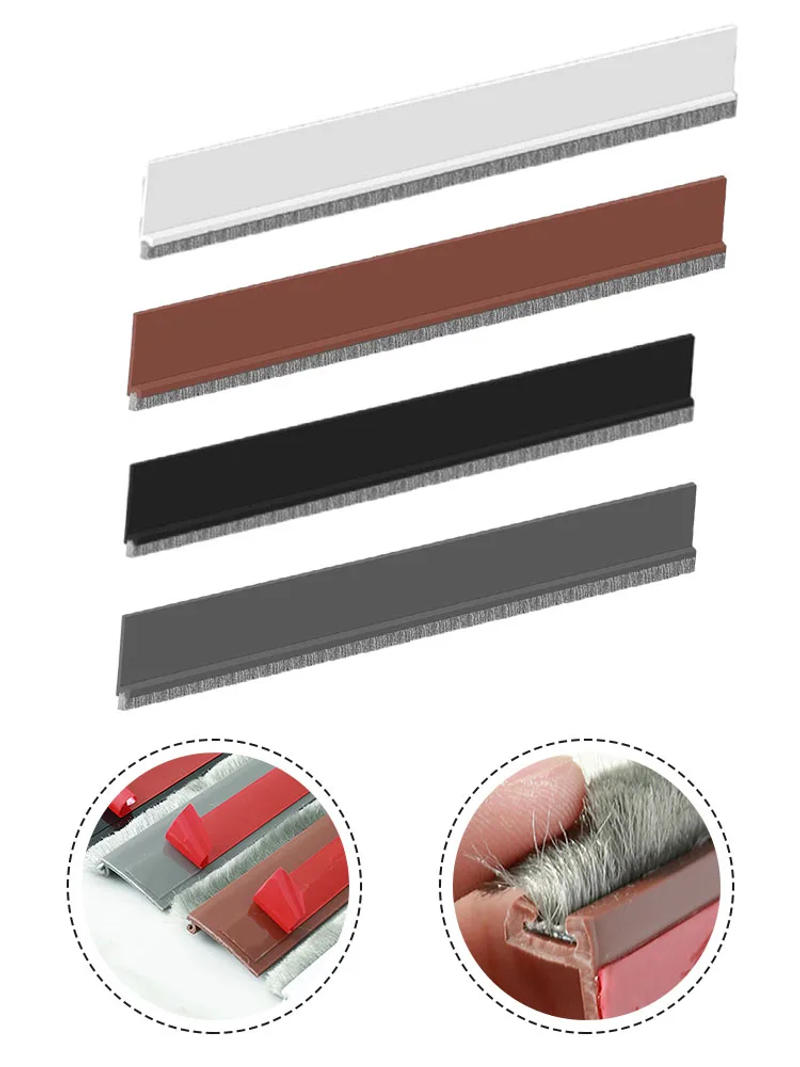 Description Picture 6 of item100CM  Door Seal Draft Stopper With Brush Reduce Noise, Rubber Door Sweep Breeze Blocker, Adjustable Under Door Draft Stoppers