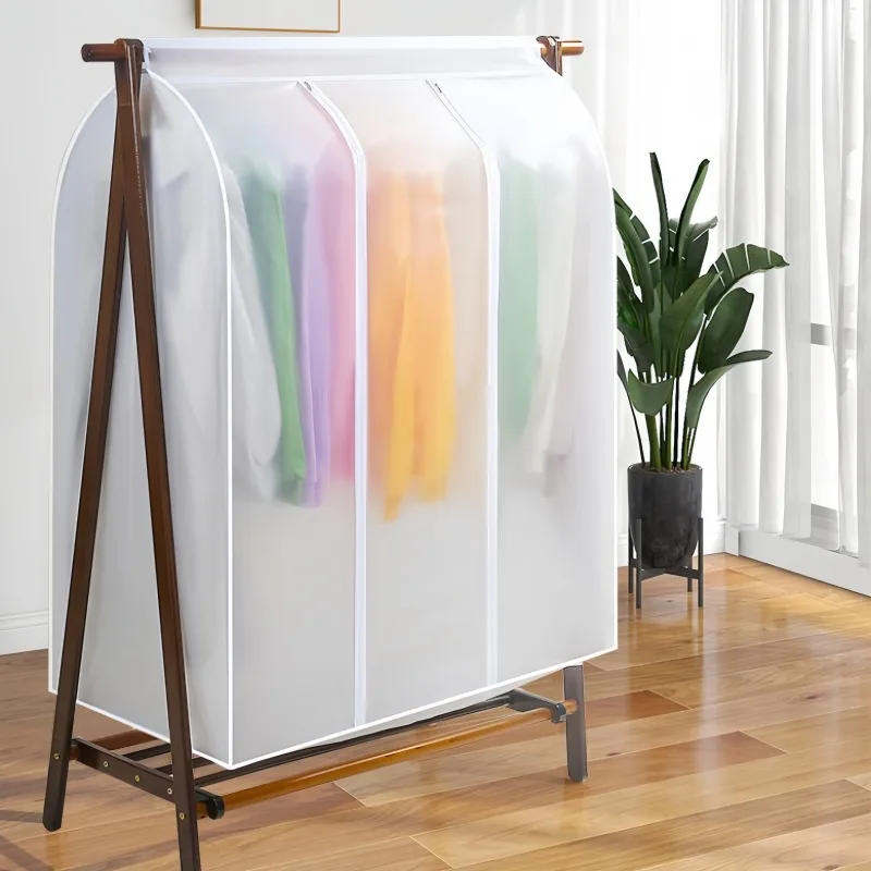 Description Picture 6 of itemClothing Dust Cover Transparent Dress Clothe Garment Dust Cover Hanging Organizer Waterproof Dustproof Clothes Wardrobe Storage