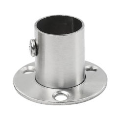 19.5mm Closet Rod Brackets 22.5mm Closet Clothes Flange High quality Holder Rod Socket Stainless 2 Pcs Bracket