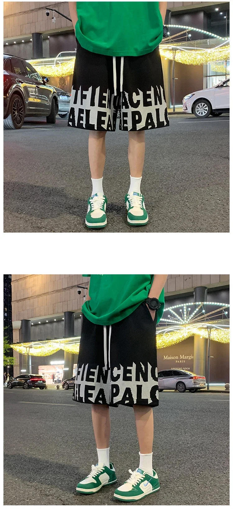 Description Picture 3 of item2024 Summer Men's Shorts Korean Fashion Embroidery Shorts Streetwear Harajuku Letter Sports Shorts Casual Men's Clothing Short