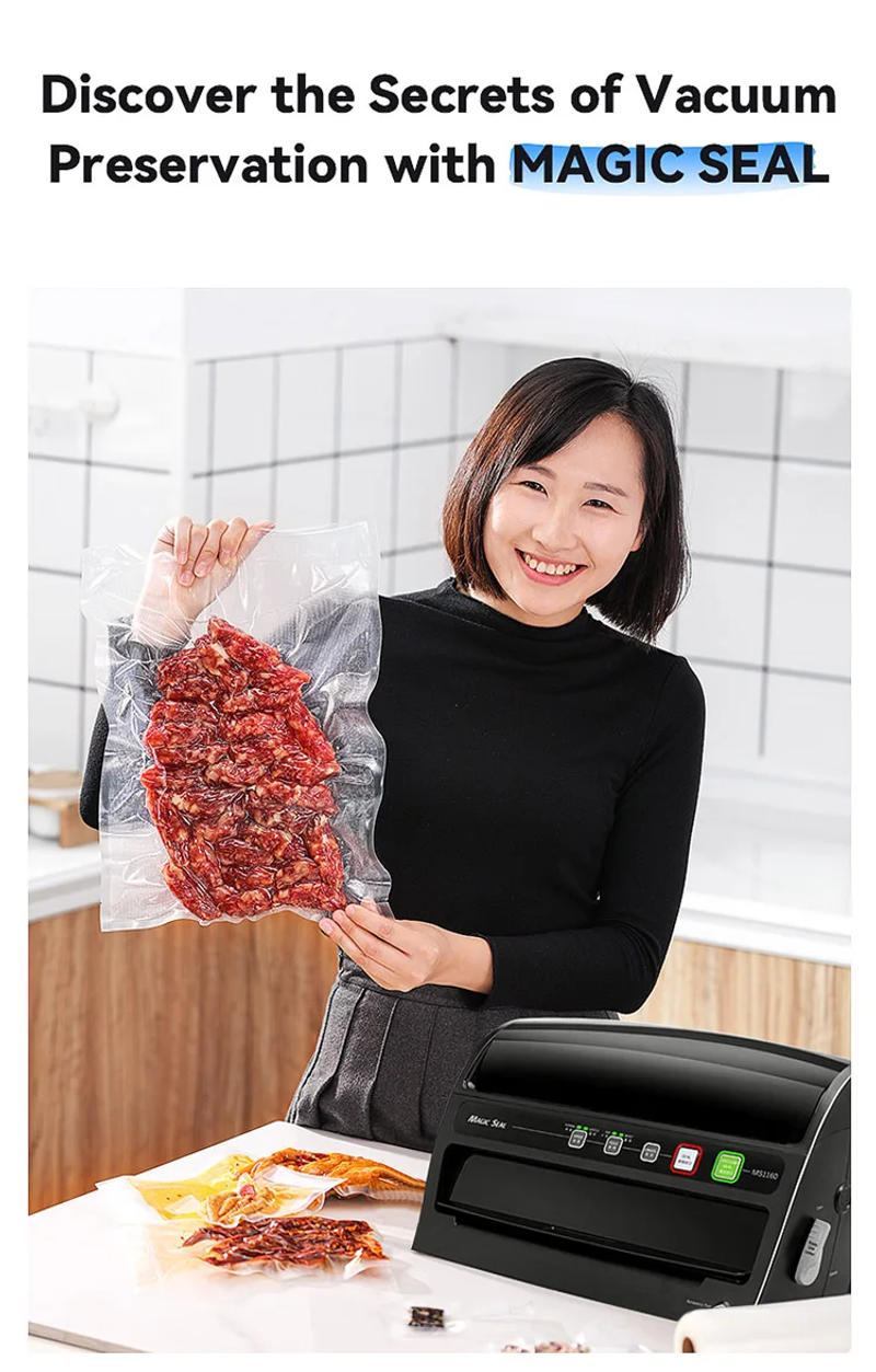 Description Picture 6 of itemVacuum Sealer MAGIC SEAL MS1160 Packaging Machine for Plastic Bags Products Food Storage Containers Auto Manual Modes Home