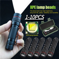 Handheld Flash Light USB Charging Portable Camping Flashlight 3 Gears Mini Super Bright Light 600mAh for Outdoor Hiking Fishing