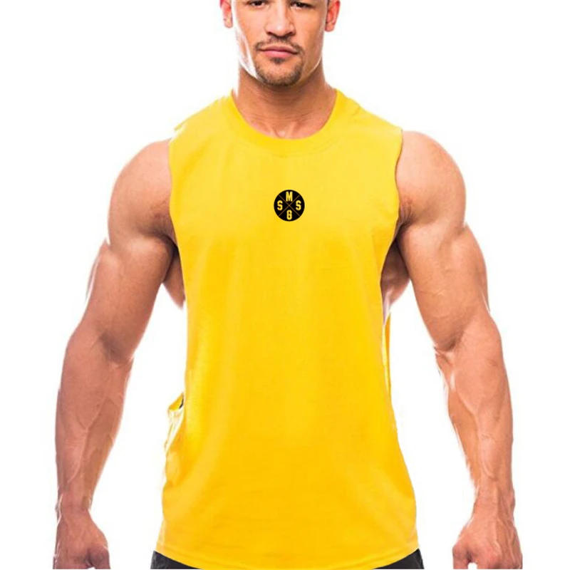 Description Picture 5 of itemMuscleguys Mens Gym Clothing Workout Tank Tops Fitness Bodybuilding Low Cut Armholes Vest Muscle Singlets Activewear Tanktop