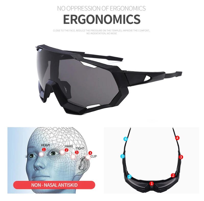 Description Picture 5 of itemNew UV400 Cycling Sunglasses For Men Women Outdoor Sports Running Fishing Eyewear Mountain Road Bike Goggles Bicycle Equipment
