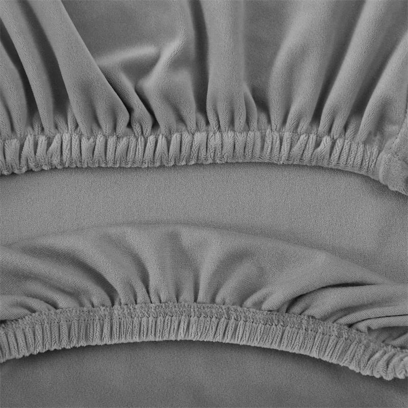 Description Picture 6 of item2pcs/set Elastic Solid Color Tub Chair Cover Stretch Velvet Club Sofa Covers with Seat Cushion Covers for Living Room Hotel