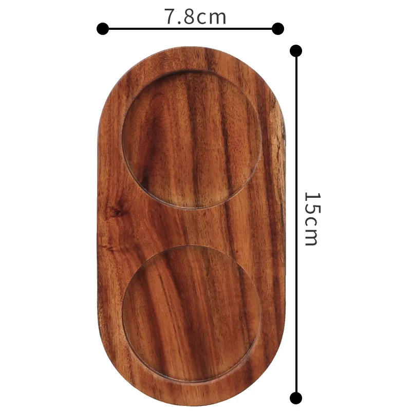 Description Picture 5 of itemPepper Mill Tray Bamboo Salt Pepper Shaker Stand Tray Tea Tray Wood Kitchen Storage Holder Home Decoration Crafts
