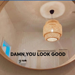 You Look Good Dainty Mirror Sticker Decal Bathroom Bath Girl Room Bedroom Living Room Home Decor