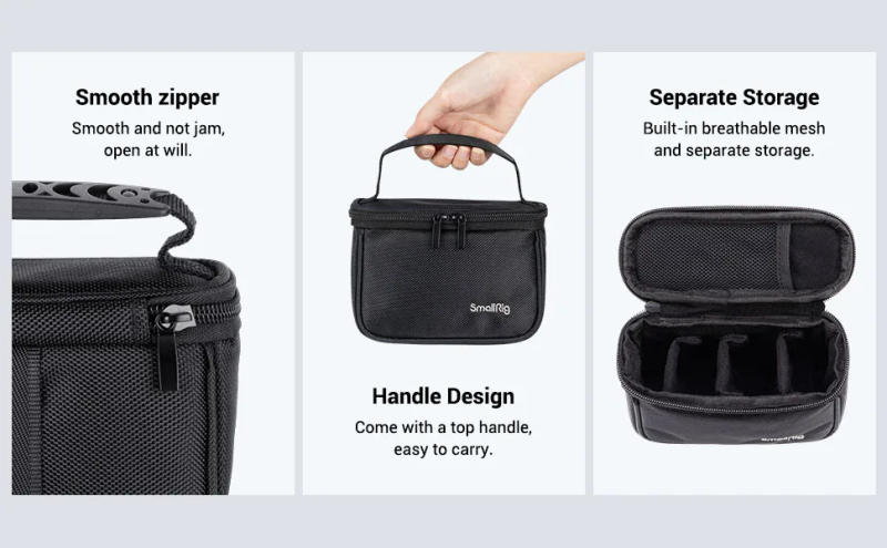 Description Picture 3 of itemSmallRig Storage Bag for Follow Focus/Action Camera for Insta360 /Microphones/LED Lights and Batteries Camera Accessories