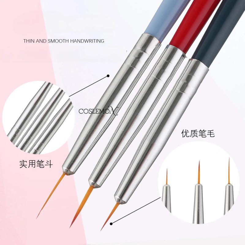Description Picture 6 of item3/6pcs Acrylic Nail Brush Dotting Pen Extension Painting Brushes for Nail Art Gel Polish Professional Nail Art Tools