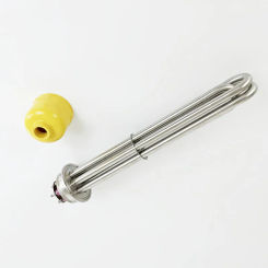 4.5 KW, 220/380V, 2" Ferrule64mm Tri-clamp Terminals Water Tank Flange Heating Element For Homebrew Distillation SS304