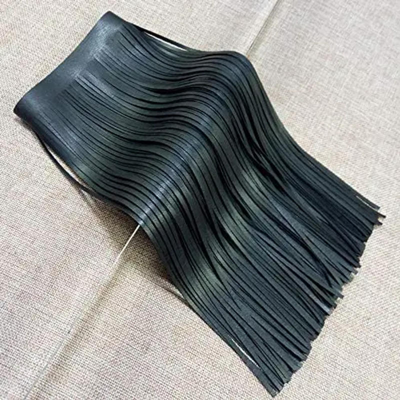 Description Picture 3 of item12/15/30cm PU Leather Fringe Trim Sewing Tassel Trim for DIY Craft Clothing Handbag Sewing Craft Embellishment Decoration