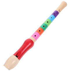 8 Hole Recording Instrument Puzzle Child Flute Music Wooden Bamboo Recorder Descant