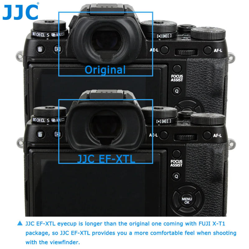Description Picture 3 of itemJJC EC-XT Soft Silicone Eyepiece Eyecup Viewfinder Eye Cup for Fujifilm X-T5 X-H2 X-T4 X-T3 X-T2 X-T1 XT4 XT3 XT2 XT1 GFX100