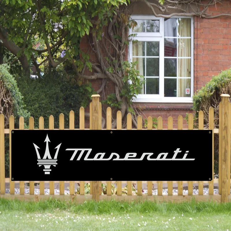 Description Picture 2 of itemJohninBanner 2x8 Fts Maseratis Banner Interior Decoration Race Car Tapestry Flag