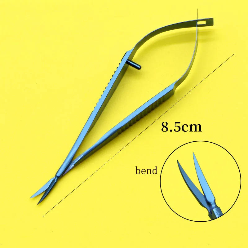 Description Picture 2 of itemEye Venus corneal trabecular scissors Eye double eyelid straight curved tissue scissors suture removal tool