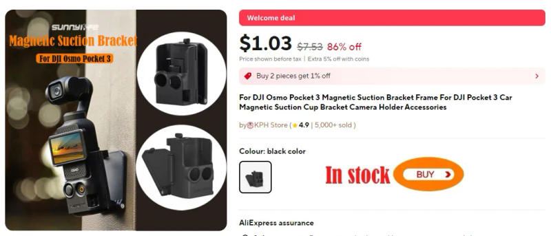 Description Picture 3 of itemPlastic Gimbal Protector for DJI Osmo Pocket 3 Camera Cap Sunnylife Protective Case Handheld Gimbal Box DJI Pocket 3 Accessories