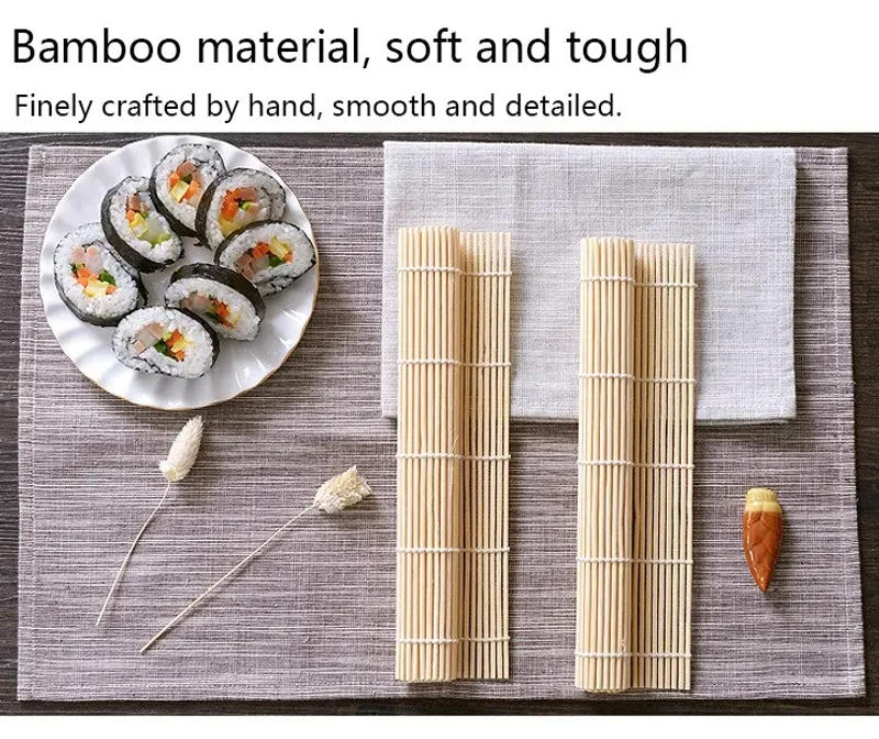 Description Picture 6 of itemA Set Of Rolling Pad Sushi Spoon Kitchen Gadgets Cooking Accessories Bamboo Sushi Making Tools DIY Rice Balls,DIY Kitchen Tools