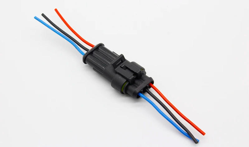 Description Picture 2 of item3 Pin Way Sealed Waterproof Electrical Wire Connector Plug Set auto connectors with cable