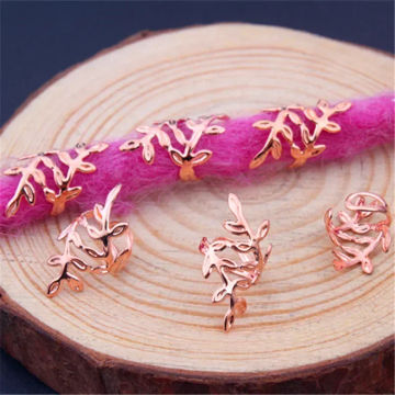 20pcs Gold Silver Dreadlock Hair Rings Adjustable Cuff Clip Hair Braids Dirty Braids Beads Hairpin Jewelry Hair Accessories