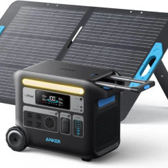 F2000 Portable Power Station PowerHouse 767 2048Wh Solar Generator with 100W Solar Panel LiFePO4 Batteries 4 AC Outlets
