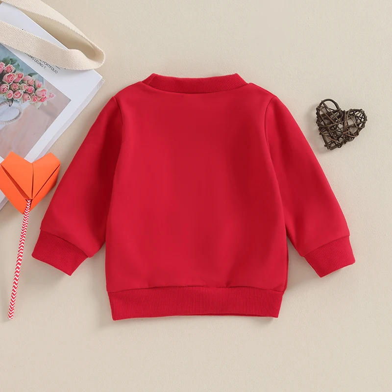 Description Picture 3 of itemBaby Girls Boys Sweatshirts Letter Print Crew Neck Long Sleeve Toddler Pullovers Fall Winter Casual Tops