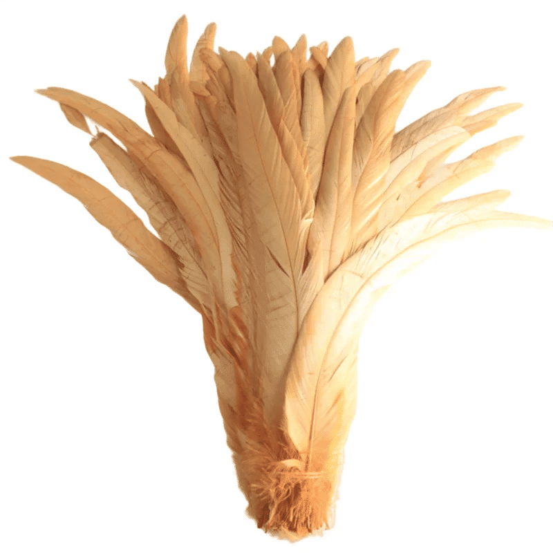 Description Picture 5 of item100Pcs/Lot All Sizes Colored Rooster Feathers for Crafts Fly Tying Materials Long Pheasant Carnival Wedding Decoration