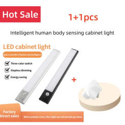 Human Body Infrared Induction Light Indoor 3 Color Temps LED Magnetic Intelligent Stepless Dimming Night Light LED Sensor Light