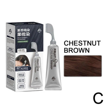 Black Hair Dye Cream With Comb Gentle Color Dye Non Irritating Easy Operate Set Hair Product Long-lasting