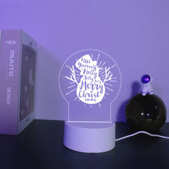 Christmas Hot  Led Table Lamp Acrylic Night Lights Gift 3D Light Color Changingb