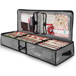 Wrapping Paper Storage Container Gift Wrapping Storage Box Durable Christmas Wrapping Paper Storage Bag with Flexible for Gift