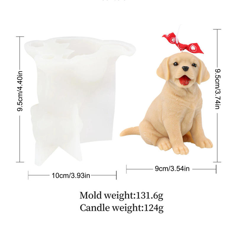 Description Picture 5 of item3D Poodle Puppy Scented Candle Silicone Mold Cute Dog Cat Soap Resin Plaster Ice Cube Mould Candle Making Kit Home Decor Gifts