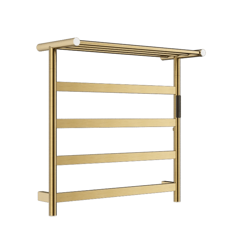 Description Picture 3 of itemElectric Towel Warmer Rack Brushed Gold Stainless Steel Towel Heated Bars Towel Drying Rack For Bathroom