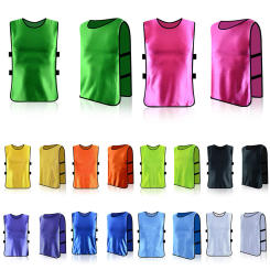1pc Football Vest Jerseys Rugby 12 Color Fast Drying Lightweight Mesh Polyester Sports Training Breathable Jerseys Loose Fitment