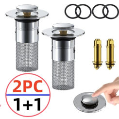 1/2PCS Sink Drains Filter Bathroom Pop-Up Sink Filter Plug Stopper Wash Basin Hair Catcher Strainer Stopper Kitchen Accessories