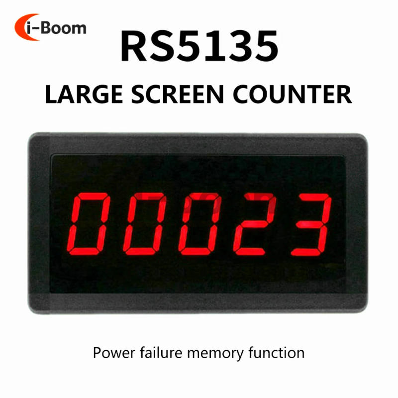 Description Picture 4 of itemDC 12-24V RS5135 0.56 Inch LED 5-Digit Counter 0-99999 Large Screen Electronic Counter For Industrial Production Metering