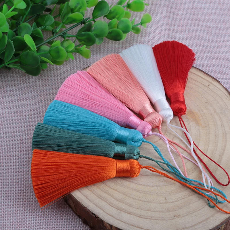 Description Picture 2 of item10pcs Silk Tassel Fringe Sewing Bang Tassel Trim Key Tassels For DIY Jewelry Making Home Curtain Craft Decor Accessory Tassels