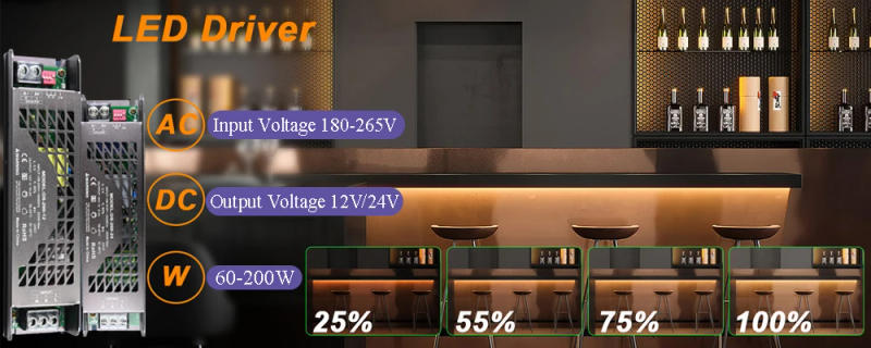 Description Picture 2 of itemFade Mode LED Power Supply Mute Lighting Device DC 12V 24V 60W 100W 200W Transformer Dimmable LED Light Driver Power Adapter