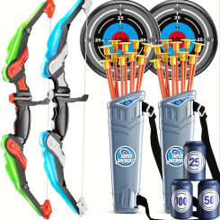 Bow And Arrows For Children Kids Archery Bow Practice Recurve Bow Outdoor Sports Game Hunting Shooting Toy Boys Gift Bow Kit Set