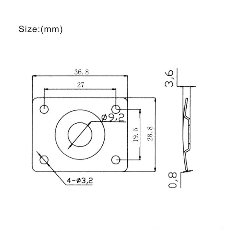 Description Picture 5 of item& Screws Jack Plate Accessories For Les Paul Tele Style Electric Guitar Jack Plate Metal Rectangular Replace Part Replacement