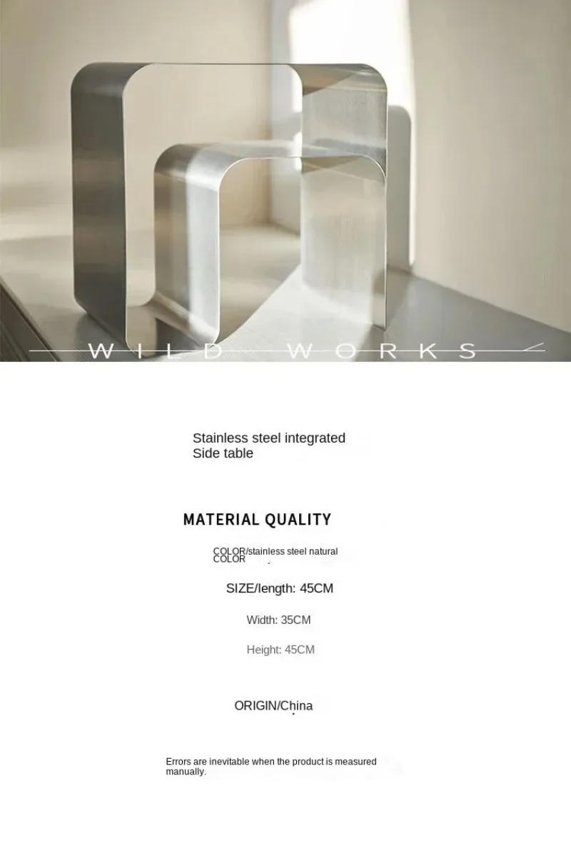 Description Picture 2 of itemStainless Coffee Design Living Room Table Stainless Auxiliary Bauhaus Bedside Balcony Kitchen Aesthetic Mesa Centro Furniture