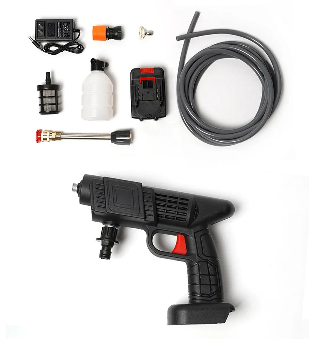 Description Picture 4 of itemPortable High Pressure Washer 30Bar Water Gun Household Lithium Battery Wireless Garden Spray Cleaner Pump Washing Machine