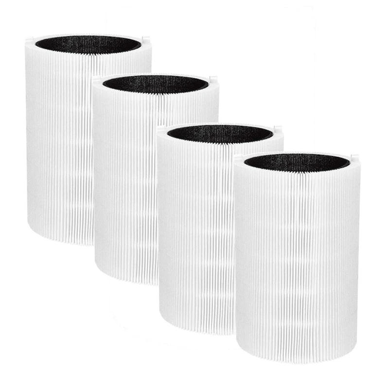 Description Picture 2 of itemReplacement For Blueair Blue Pure 411, 411+ & MINI Air Purifiers HEPA And Activated Carbon Composite Filter, 4 Pack