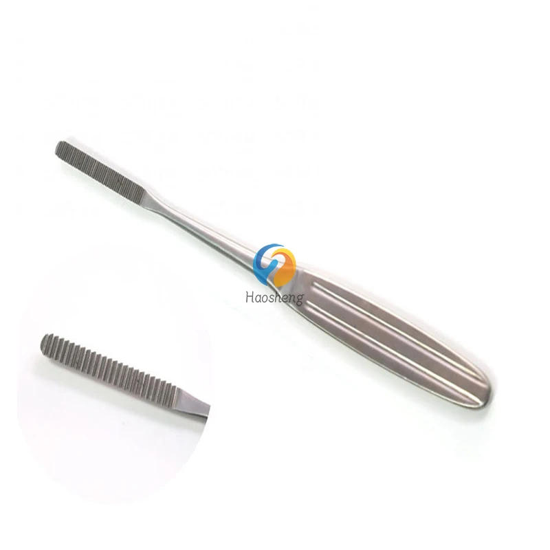 Description Picture 3 of itemHigh Quality Ent Surgical Stainless Steel Single Ended Straight Curved Fomon Nasal Bone Rasps & Cartilage Crushers