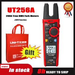 UNI-T UT256A Digital Clamp Meter True RMS Fork Meters AC Current Pliers Ammeter Fork Meter Voltmeter Capacitor Frequency Tester