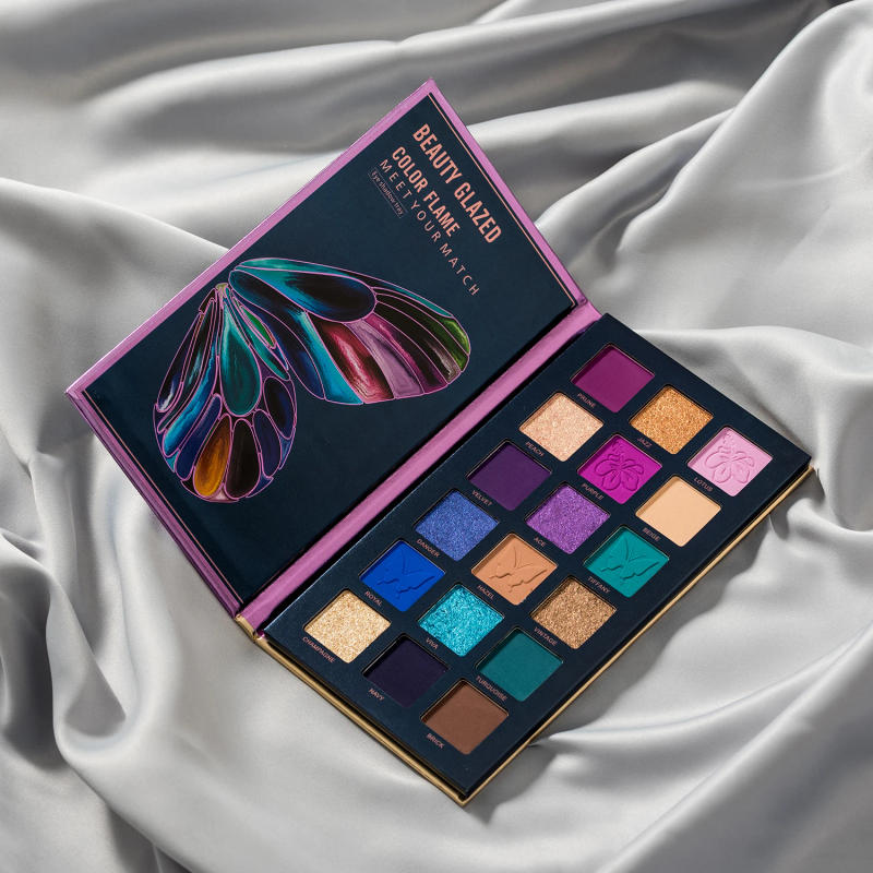 Description Picture 5 of itemBEAUTY GLAZED Butterfly Highly Pigmented Eyeshadow Palette Smooth Matte & Shimmer Eye Shadow Easy To Blend 18 Colors Eye Makeup