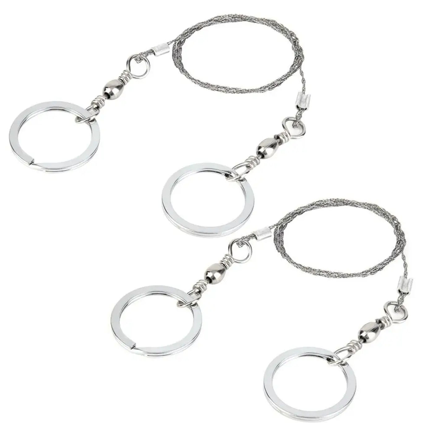 Description Picture 2 of item1~5PCS 55cm 25g Stainless Steel Wire Saw Flint Cut Equipment Emergency Travel Kit Camp Hike Scroll Outdoor Survive Silver Tool