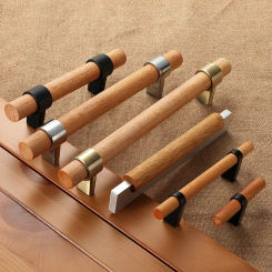Wood Handles Cabinet Pulls Modern Black Kitchen Doors Drawer Kids Gold Adjustable Knobs  For Furniture Bronze In Cabinet Pulls