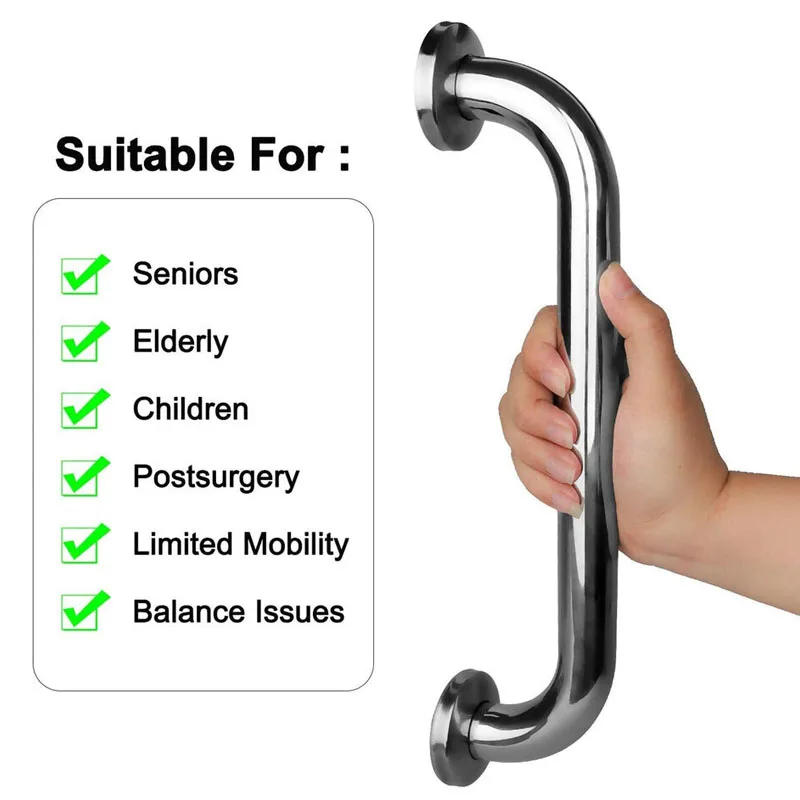 Description Picture 5 of itemBathtub Shower Grab Bar Safety Hand Rai Toilet Hand Grips 30/40/50cm Stainless Steel Bathroom Grab Bar Bathroom Accessories
