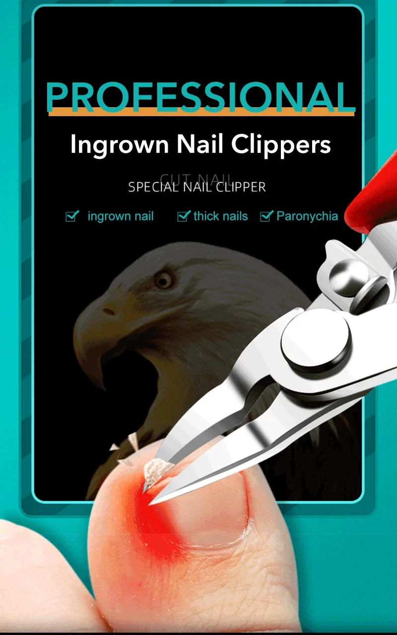 Description Picture 2 of item1Pcs Professional Toe Nail Clippers Manicure Pedicure Cutters Nippers Podiatry Claw Cutter Cuticle Scissors Cut Toenails Tools