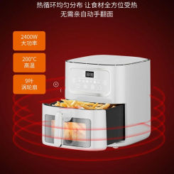 10L Smart Electric Air Fryers Large Capacity Automatic Household Multi 360°Baking LED Touchscreen Deep Fryer Without Oil 220V